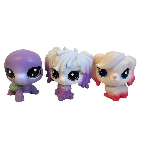 Hasbro Littlest Pet Shop Lot #2-53 Meg Turtell #4-172 Komondor Dog #1-117 Fancie - Picture 1 of 5